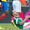 Luis Montes cuando sufrió la lesión ante Ecuador en un partido amistoso.