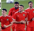 Jugadores de la Selección de Marruecos durante un entrenamiento.