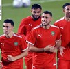 Jugadores de la Selección de Marruecos durante un entrenamiento.