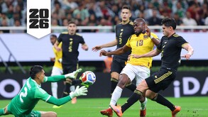 Jugadores de la Selección Mexicana en un partido ante Ecuador.