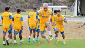 Jugadores de Tigres en la pretemporada en Chula Vista.