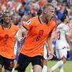 Jugadores de Países Bajos celebrando gol