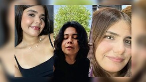 Fotos individuales de tres estudiantes desaparecidos en Puerto Vallarta identificados como Flor Espinoza Contreras, Elvira Guzmán Mascorro y José Ramos Mejía