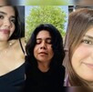 Fotos individuales de tres estudiantes desaparecidos en Puerto Vallarta identificados como Flor Espinoza Contreras, Elvira Guzmán Mascorro y José Ramos Mejía