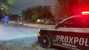 Policía de Escobedo en colonia Alianza Real.