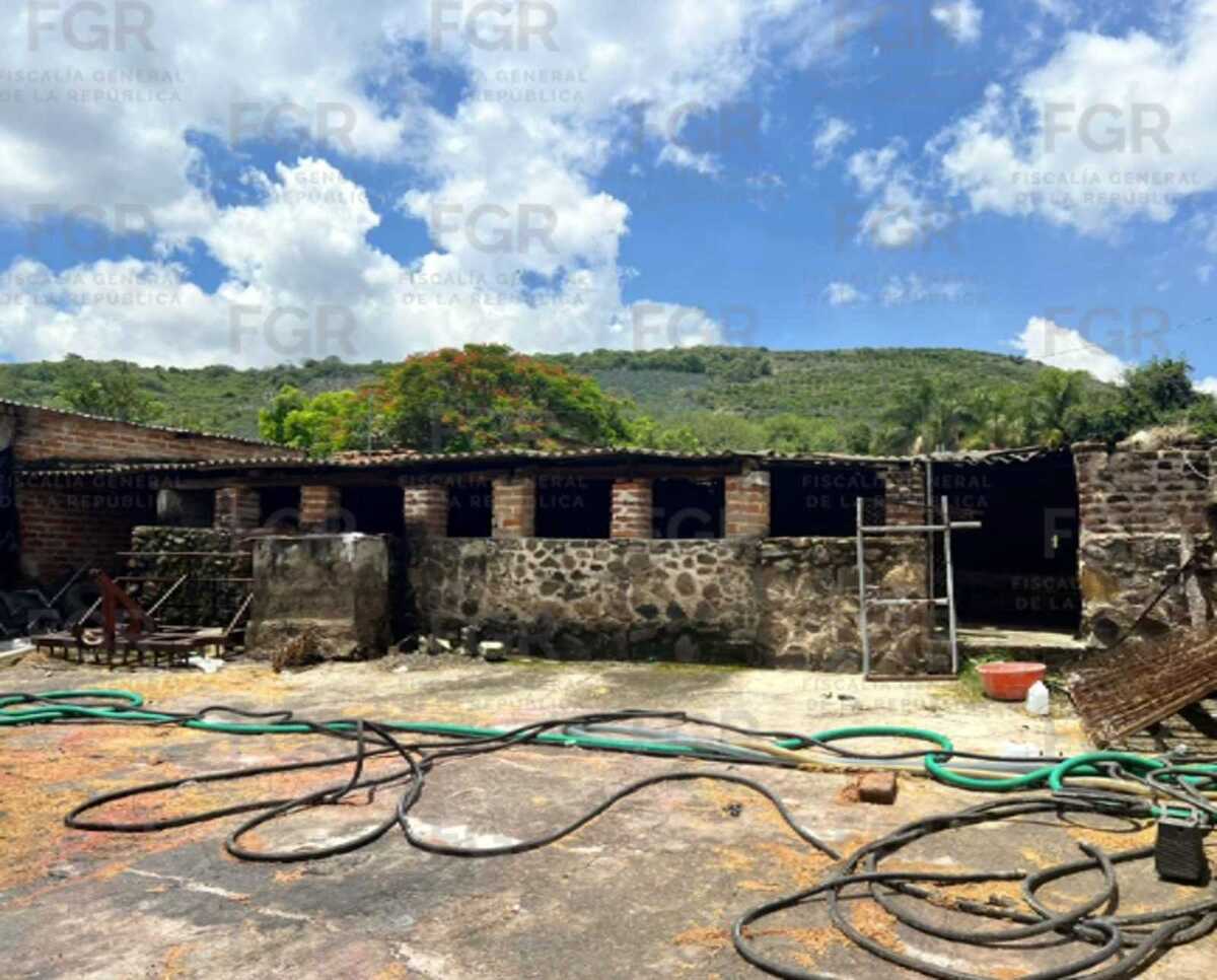Una fotografía del lugar donde se hicieron los cateos por parte de la FGR