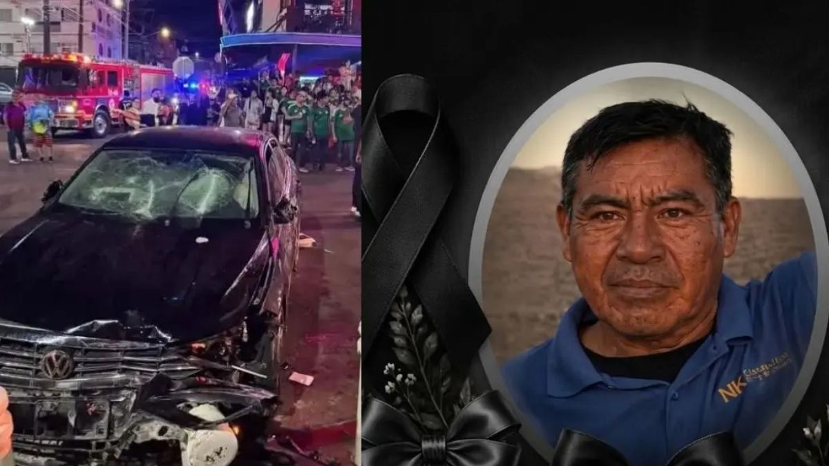 Arellano Acevedo en fotografía y momento de la tragedia.