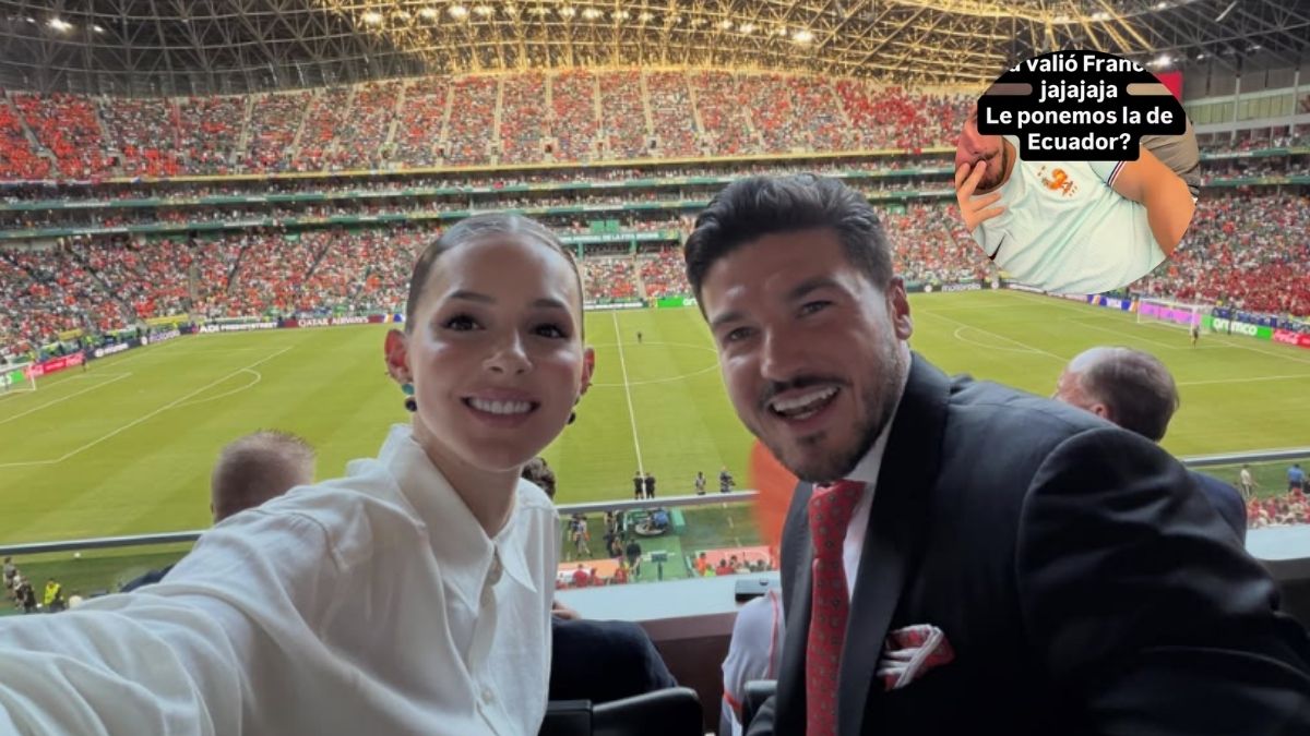 Mariana Rodriguez y Samuel García en Estadio Monterrey