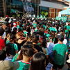 El FIFA Fan Fest Monterrey alcanzó su capacidad máxima para  el partido de México vs Ecuador, por lo que se implementaron medidas de seguridad y movilidad.