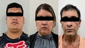 dos hombres y una mujer son detenidos por la fiscalía por robo a Banco del Bienestar