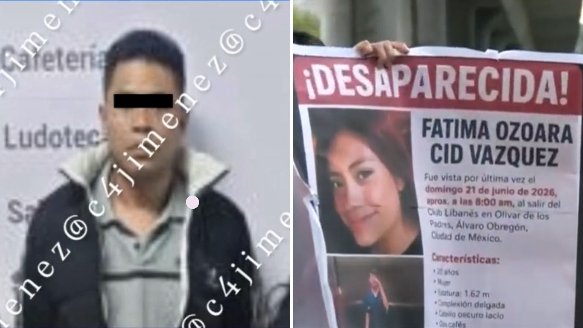 Fátima Ozoara, enfermera de 20 años, fue hallada sin vida tras desaparecer el 21 de junio en CdMx. Joel Ricardo 'N' detenido por desaparición agravada.