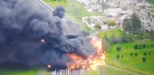 incendio en una autopista