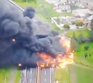 incendio en una autopista