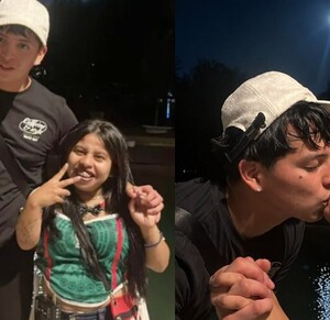 Lupita TikTok y su novio.