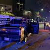Choque de camioneta en Centro de Monterrey.
