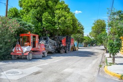 Calle Francisco I Madero de Lerdo, Durango en obras de repavimentación