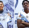Jugadoras con las playeras del Club Puebla
