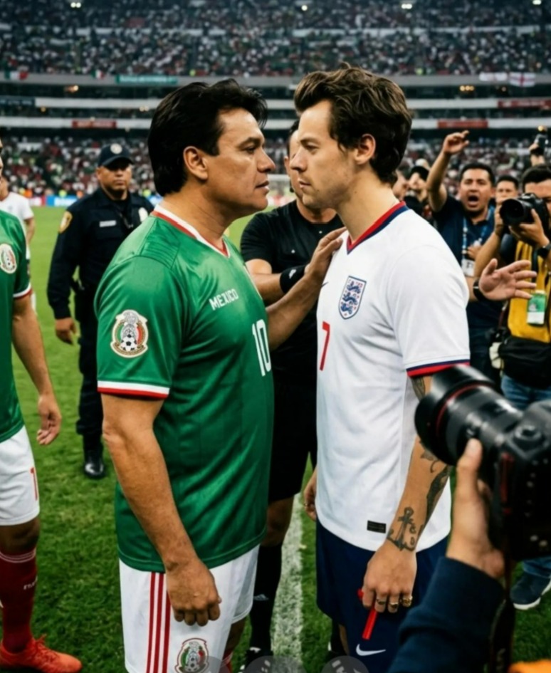 Imagen creada por IA sobre enfrentamiento entre Harry Styles y Juan Gabriel