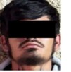 Ficha de vinculación a proceso de la Fiscalía de Jalisco con una foto de Carlos Alberto ‘N’ con los ojos censurados por un recuadro negro