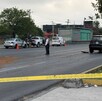 Accidente de motociclista en avenida Pablo Livas en Guadalupe.