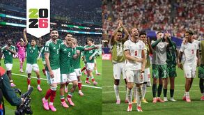 Jugadores la Selección Mexicana e Inglaterra tras en mundial 2026.
