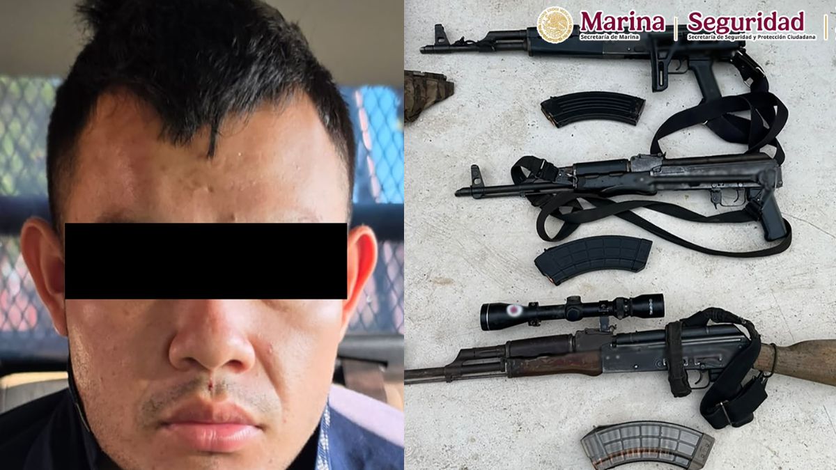 Armamento y equipo táctico asegurados tras los enfrentamientos en el sur de Sinaloa que dejaron 10 agresores muertos.