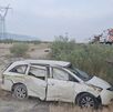 Camioneta volcada en la Torreón Saltillo
