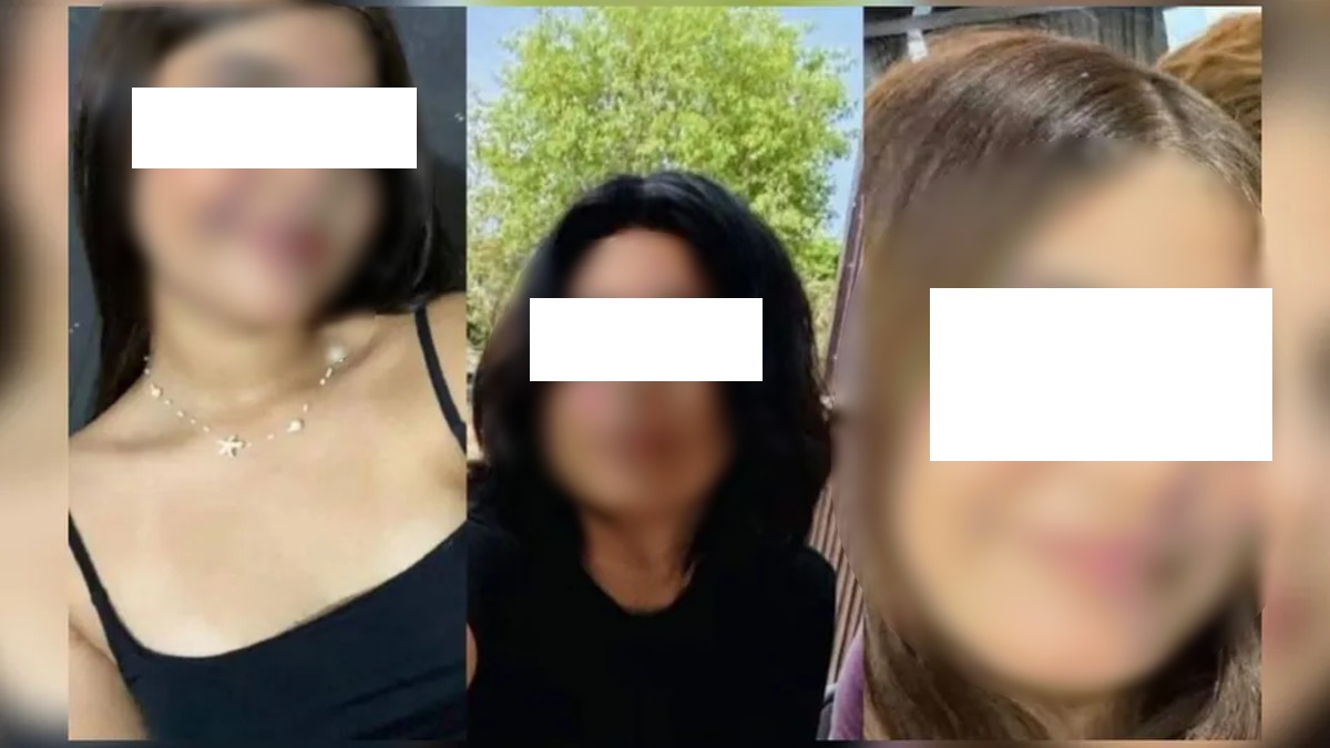 Fotografías de tres estudiantes de Puerto Vallarta con los rostros censurados con blur y los ojos cubiertos por un recuadro blanco