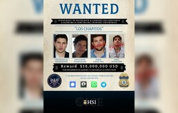 Poster publicado en las redes sociales de HSI en la que se muestra recompensa de 10 millones de dolares por 