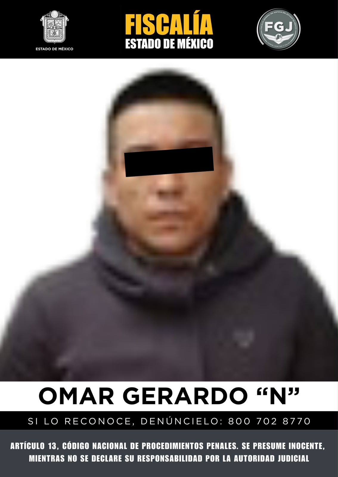 Omar Gerardo, detenido por agredir a su pareja embarazada en Ecatepec