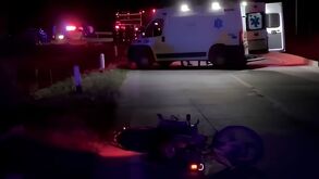 Motocicleta impactada Durango