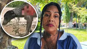 Mujer delgada, con tatuajes y de cabello largo denuncia un tiradero clandestino de animales en Tehuacán.