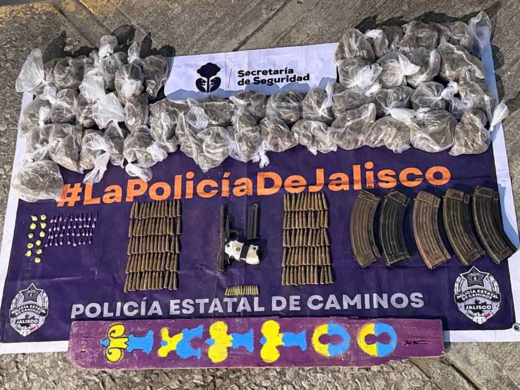 Una foto de lo decomisado por parte de la policía municipal de Zapotlán El Grande