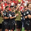 Jugadores de la Selección de Canadá despidiéndose de su afición tras la eliminación ante Marruecos del Mundial 2026.