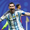 Lionel Messi festejando su gol en el partido Argentina vs Egipto en los 8vos de Final del Mundial 2026.