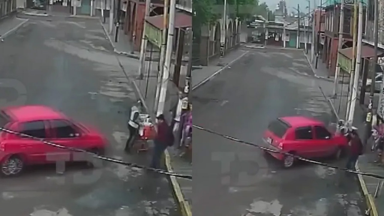 Una comerciante fue atropellada mientras atendía su puesto de comida en Ecatepec.