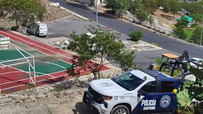 Operativo policiaco por restos humanos en San Pedro