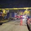 Movilización por balacera en Santa Catarina.