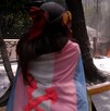 Integrantes de la comunidad trans que mantienen un plantón desde hace 21 días afuera de la Secretaria de Gobernación