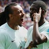 Una foto de dos jugadores de la selección de Francia