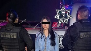 Una mujer de 32 años con dosis de marihuana y cristal fue capturada en Juan Gil Preciado tras intentar huir del Escuadrón Canino de Zapopan.