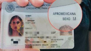 Una foto de como es la credencial de la mujer trans en Colima