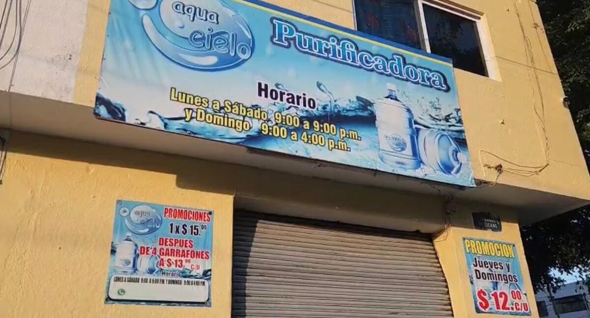 Una foto de una purficadora de agua en Guadalajara