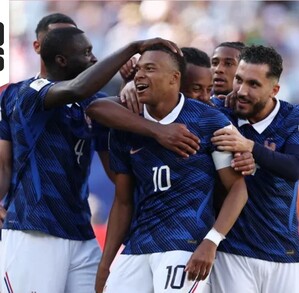 Mbappé celebrando un gol en el Mundial 2026.