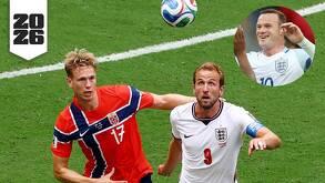 Harry Kane durante el partido Noruega vs Inglaterra en los 4tos de Final del Mundial 2026.