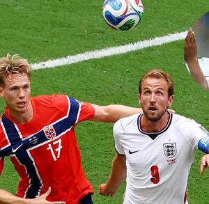 Harry Kane durante el partido Noruega vs Inglaterra en los 4tos de Final del Mundial 2026.