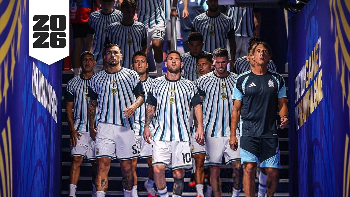 Jugadores de la Selección de Argentina comandados por Messi previo al partido ante Suiza.