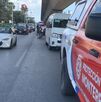 na adulta mayor resultó lesionada tras ser arrollada por una unidad de transporte en el cruce de Solidaridad y Rodrigo Gómez en Monterrey.