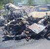 vehículo incendiado