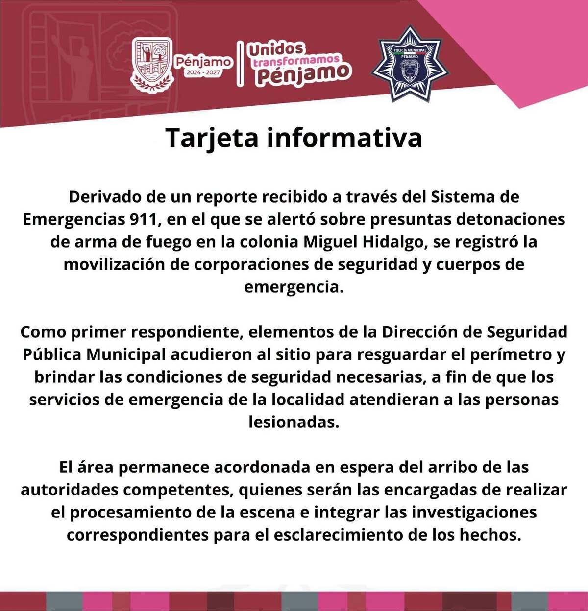 Un ataque armado durante una reunión familiar la noche de este domingo 12 de julio en el municipio de Pénjamo; Guanajuato, dejó muertos y heridos.